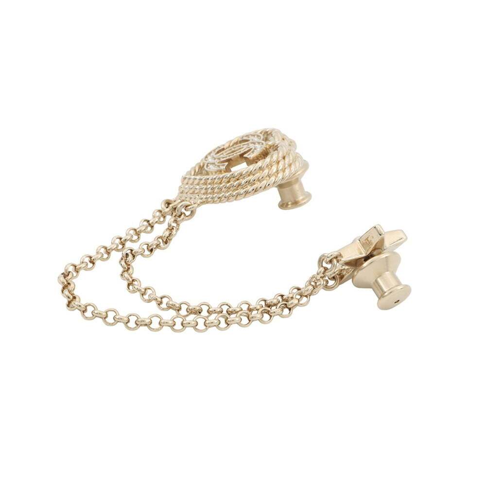 CHANEL Authentic Pearl Logo Brooch - Picture 2 of 10